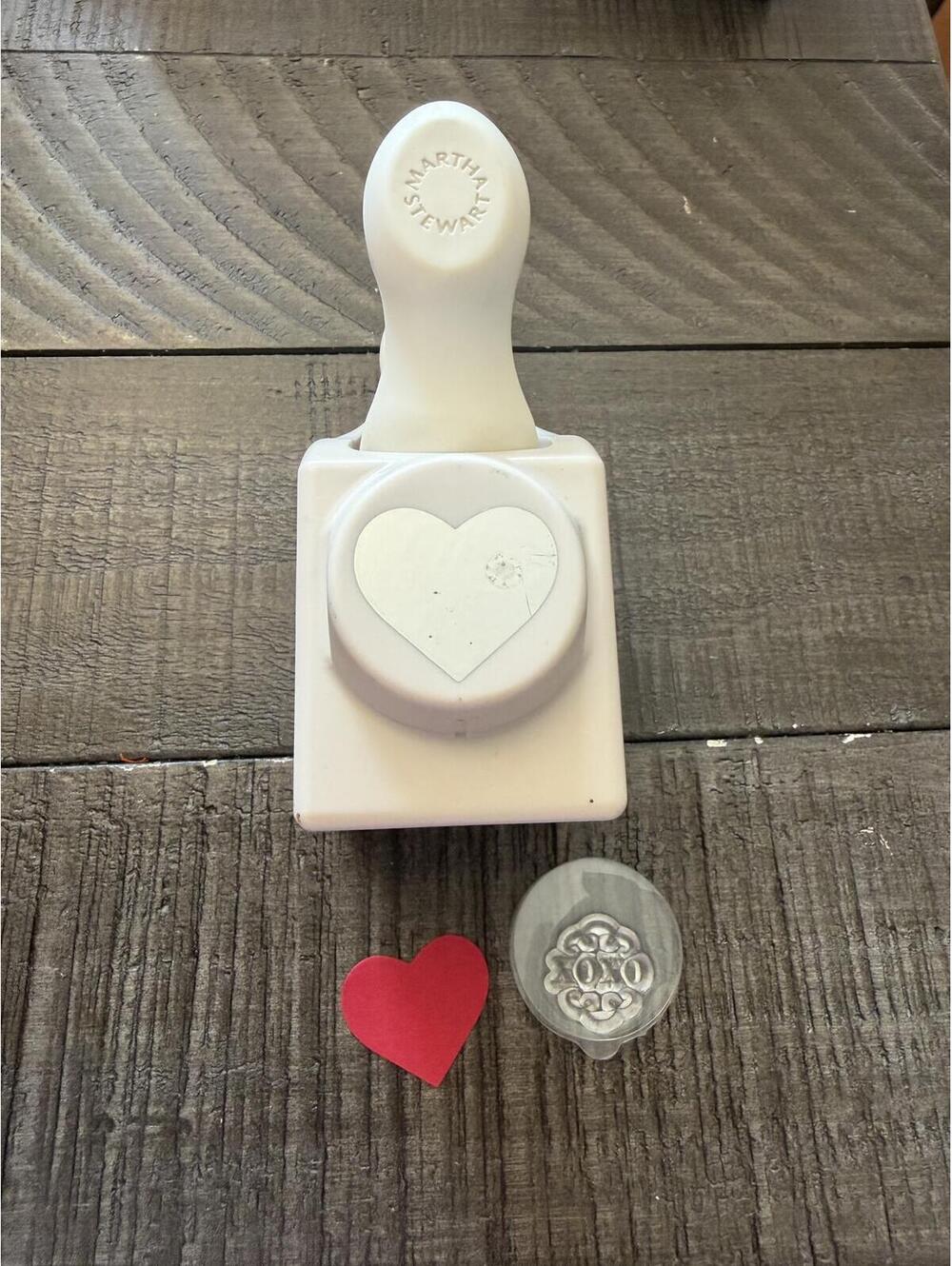 Martha Stewart Heart Shape Punch with stamp